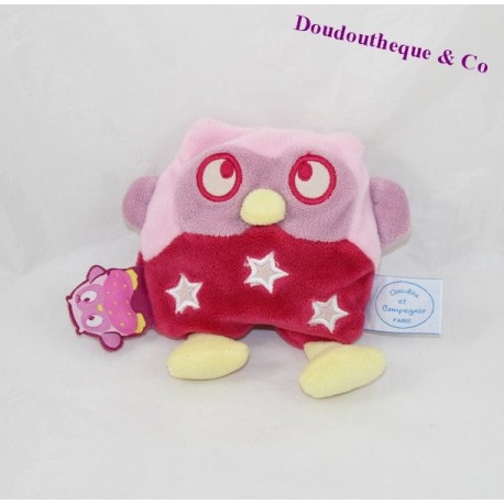Doudou DOUDOU and company OWL OWL rattle it shines luminescent pink 13 cm