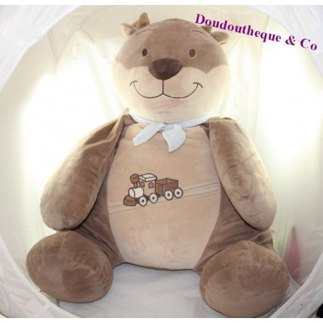 Ausgestopfte Eichhörnchen NOUKIE XXL Oscar und Leon braun Zug blau 60 cm Ausgestopfte Eichhörnchen NOUKIE XXL Oscar und Leon braun Zug blau 60 cm