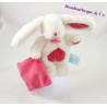 Doudou rabbit BABY NAT handkerchief ' white rose hugs BN071 18 cm