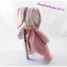 Doudou rabbit TEX pink heart 30 cm yellow scarf