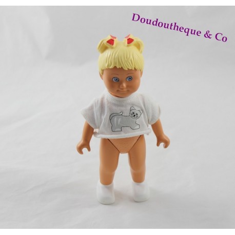 Blonde Puppe LEGO DUPLO T-shirt cat Vintage 15 cm