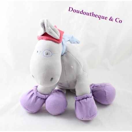 Caballo de bufanda de peluche burro JACADI bisel gris Capo