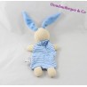 DouDou coniglio piatto JACADI a righe blu beige Doudou coniglio 30 cm