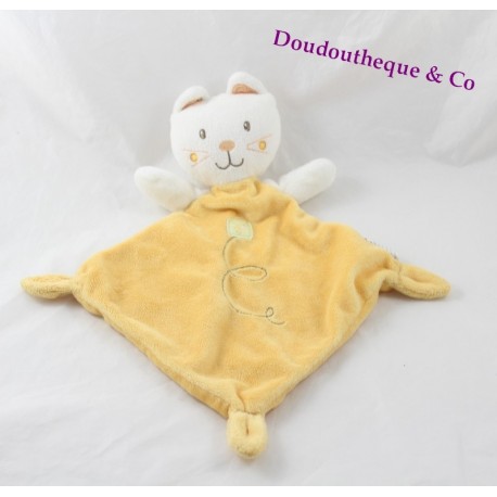 Doudou flat cat dress yellow diamond GEMO bee 34 cm