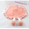 Flache Doudou Maus KIMBALOO Lachs rosa Runde Kleid kleine Süßigkeiten-Brioche-29 cm