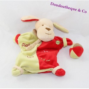 Doudou marionnette  chien diabolo - BABYNAT