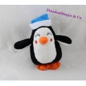 Peluche pingouin PRIMARK EARLY DAYS noir et blanc bonnet bleu 15 cm
