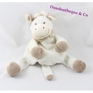 Doudou cow white tasks JOLLYBABY Brown bandana 20 cm