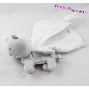 Doudou cat handkerchief sugar cashew gray white 14 cm