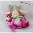 Doudou Kaninchen Mem Gericht nicht cap / Mem Pacap BABY NAT Pink und grün