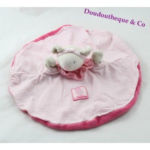 Doudou flat Lila mouse MOULIN ROTY round pink puppet Lila and disorderly
