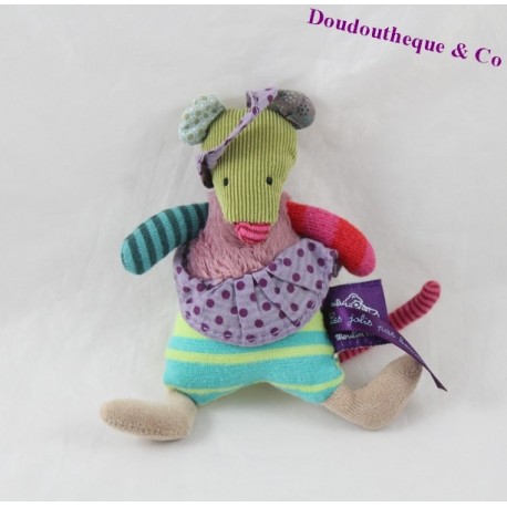Mini-Plüsch-Maus MOULIN ROTY Schritte ziemlich schöne 13 cm Mini-Plüsch-Maus MOULIN ROTY Schritte ziemlich schöne 13 cm