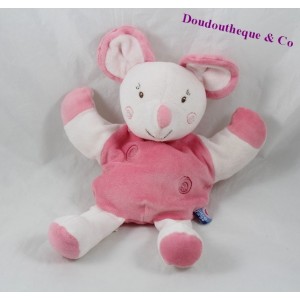 Doudou puppet mouse candy CANE spiral rose 26 cm
