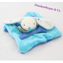 DOUDOU ET COMPAGNIE blue mini rabbit flat cuddly toy