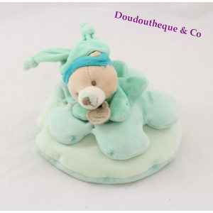 Doudou ours DOUDOU ET COMPAGNIE ours carambole vert 15 cm