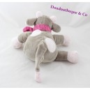 Plush cow Lola NOUKIE's Victoria and Lucie grey pink scarf white 25 cm