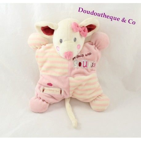 Halbflaches Maus-Kuscheltier NICOTOY KIABI "So eine Maus bin ich" 24 cm Halbflaches Maus-Kuscheltier NICOTOY KIABI "So eine Maus bin ich" 24 cm