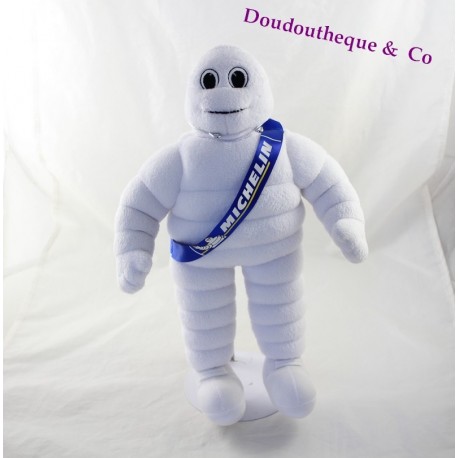 Plush advertising bidendum Michelin BRAND white scarf ADDITION 34 cm