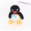 Peluche pingouin THE PYGOS GROUP Pingu bouée noir blanc 16 cm
