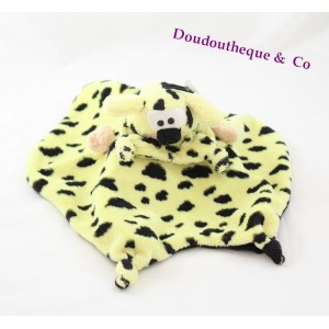 Doudou plat réversible Marsupilami AJENA NOUNOURS jaune noir