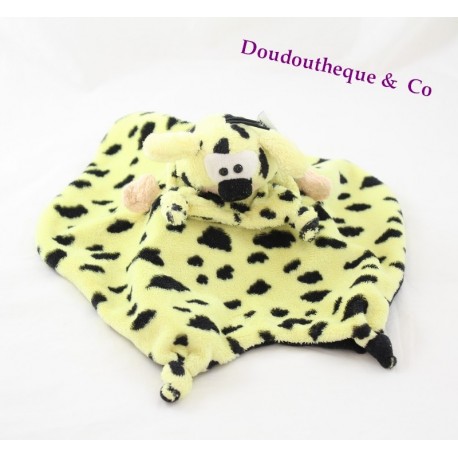 Doudou plat réversible Marsupilami AJENA NOUNOURS jaune noir Doudou plat réversible Marsupilami AJENA NOUNOURS jaune noir