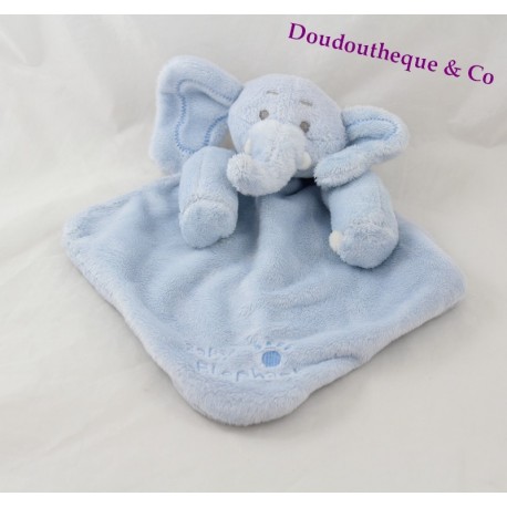 Huella de elefante bebé Doudou diamante plano azul 30 cm