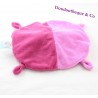 Doudou Kaninchen flach BABY NAT' Rosa Grün Pacap Mem