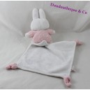 Doudou conejo blanca plana rosa Miffy hacer punto perro 40 cm