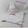 Doudou conejo blanca plana rosa Miffy hacer punto perro 40 cm