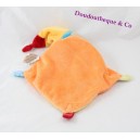 Doudou flachen tragen BABY NAT "Diamant-Orange und blau 20 cm