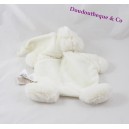 Blanket flat Bear BABY NAT' white bonnet cross Cuddle 20 cm