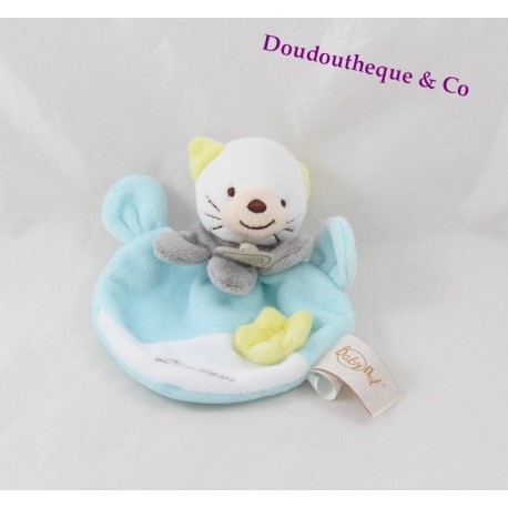 Doudou Chat BABY NAT' Mme Miaou marionnette beige et rose