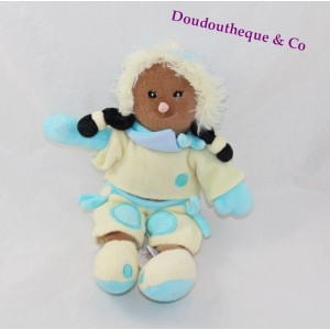 Doudou Ours plat funny marron billes microbilles BABY NAT'