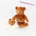 Teddybär BABY NAT' mit dem Taschentuch Kuscheldecke braun 20 cm