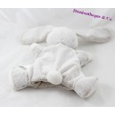 Doudou Marionette Kaninchen TEX Beige weiße langhaarige Kreuzung 22 cm