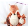 Peluche renard IKEA Klappar Rav roux et noir tout mou 48 cm