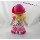 Storia di panno bambola peluche orso bambola bionda cappello elegante rosa HO2226 32 cm