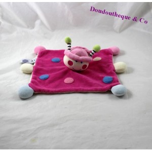Doudou flachen Marienkäfer MGM DODO liebe rosa rose blau Erbsen 25 cm