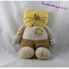 Plush cat teddy bear yellow patched 25 cm