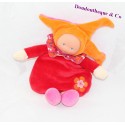 Bambola di Leprechaun Doudou COROLLA Miss granatina rosso arancione cm 25