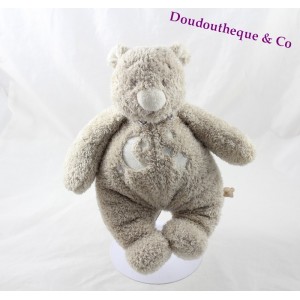 Trägt Doudou NOUKIEs Sweet Dream grau Muster Mond und Sterne 24 cm