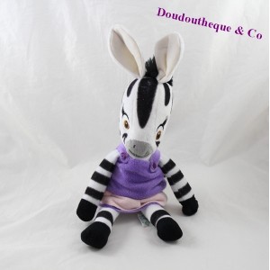 Peluche Zebra Famosa Zou animato serie Elzee vestito viola cm 32