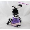 Peluche cebra Famosa Zou animada serie Elzee vestido morado 32 cm
