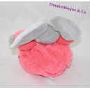 Doudou rabbit KALOO Neon pink neon grey feather 20 cm