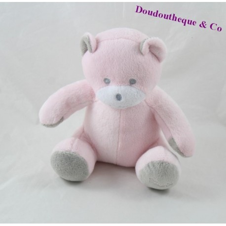 Los osos Doudou MUSTI Mustela rosa gris 18 cm