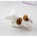 Doudou rabbit story bear lying on the white spots stomach chestnuts 16 cm