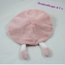 Doudou flat round KIMBALOO rabbit pink heart pea 26 cm