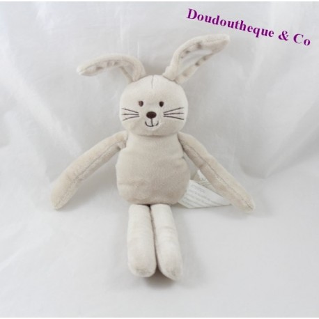 Doudou Kaninchen KIMBALOO Beige weiß 27 cm Doudou Kaninchen KIMBALOO Beige weiß 27 cm