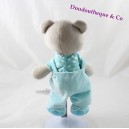 Teddy bear TEX BABY overalls blue cloud 26 cm