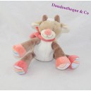 Cow plush NATTOU the Zamis pink rattle Bell 17 cm